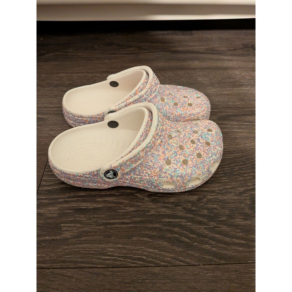 Crocs Classic Glitter Clogs Multicolored Sparkle Design / US Size 6